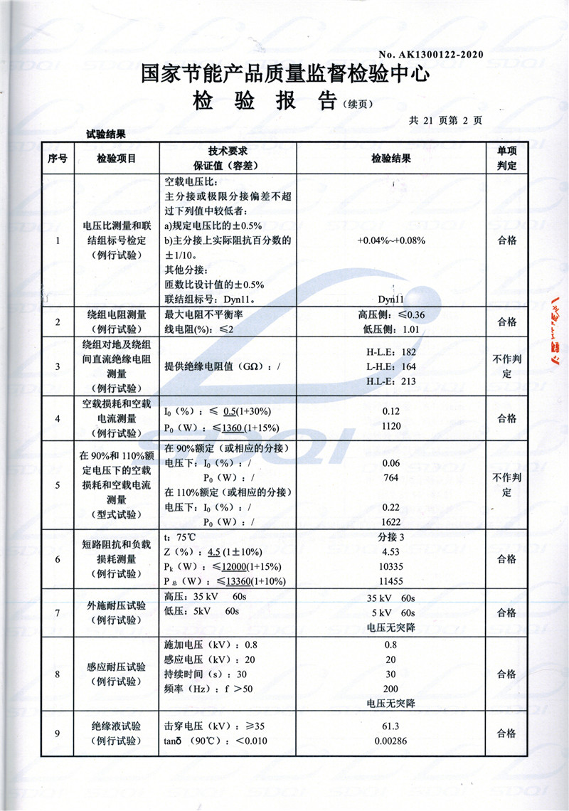 高低压试验报告-S11-1250蓝山蓝山蓝山油浸式变压器-2.jpg